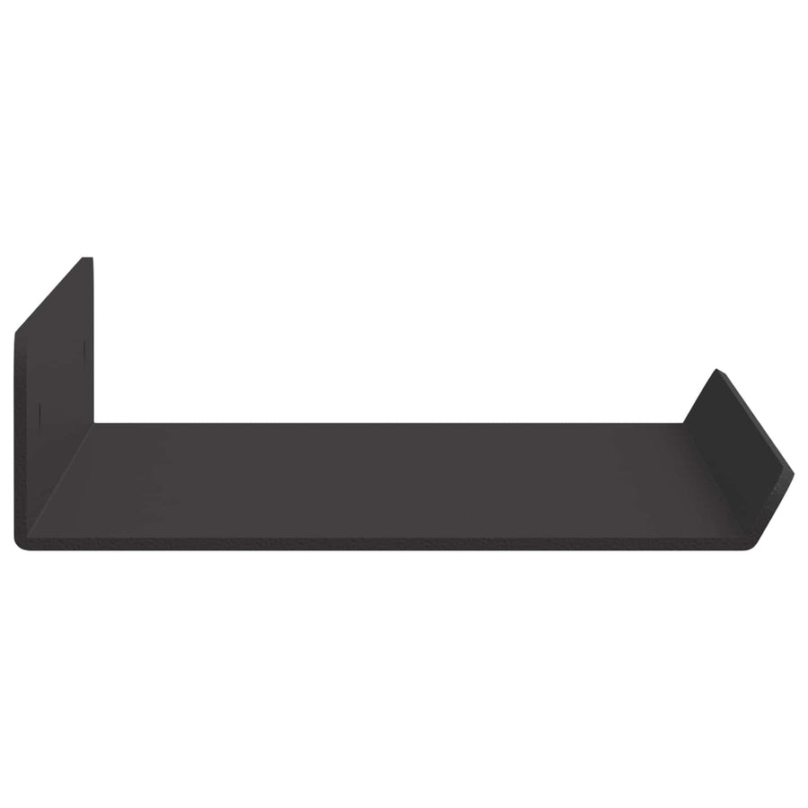 Wandplank met plank Wandgemonteerd 4 pcs Zwart 30 x 9 x 2,5 cm
