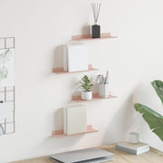 Wandplank set roze staal 30x9x2.5 cm