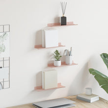 Wandplank met plank Wandgemonteerd 4 pcs Roze 30 x 9 x 2,5 cm