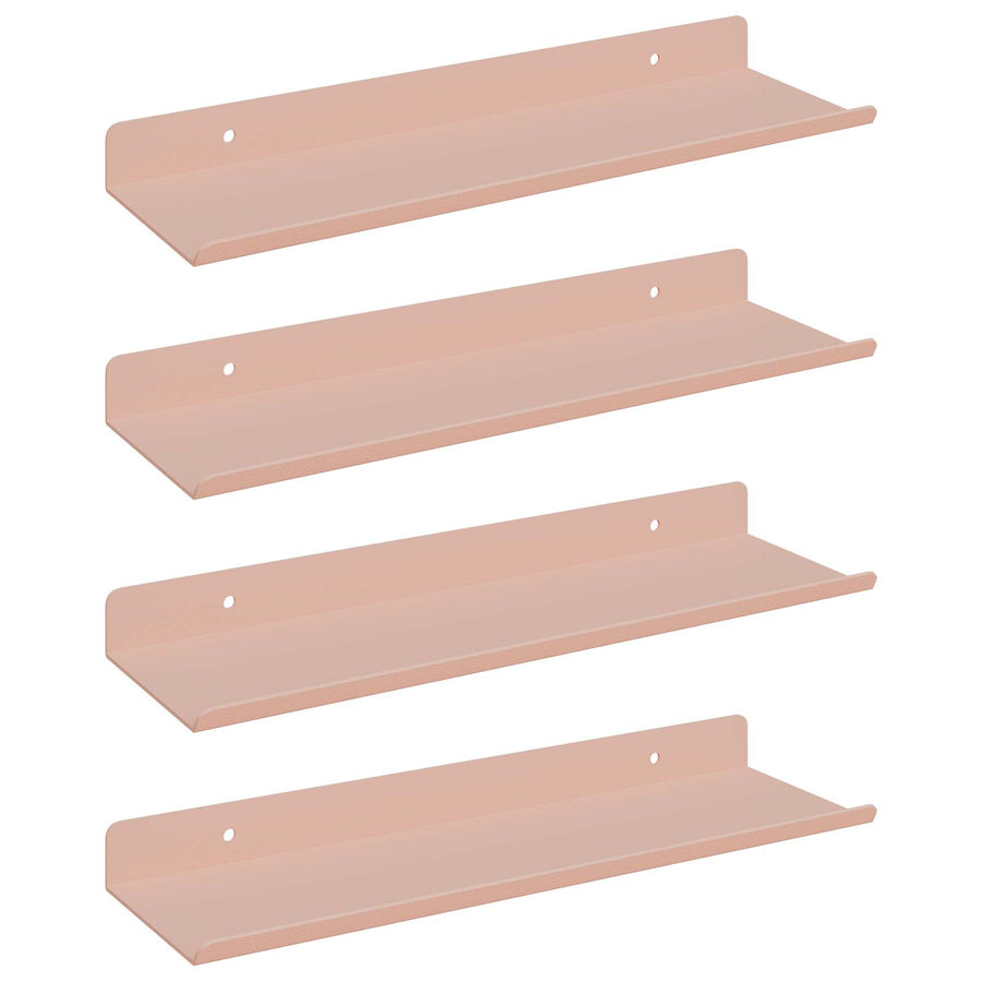 Wandplank met plank Wandgemonteerd 4 pcs Roze 30 x 9 x 2,5 cm