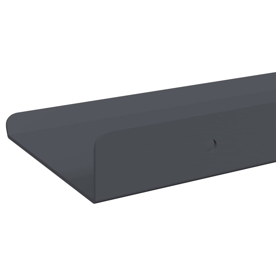 Wandplank met plank met opslag 4 pcs Antraciet 30 x 9 x 2,5 cm
