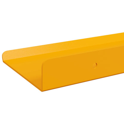 Wandplank met plank 2 pcs Mosterdgeel 30 x 9 x 2,5 cm