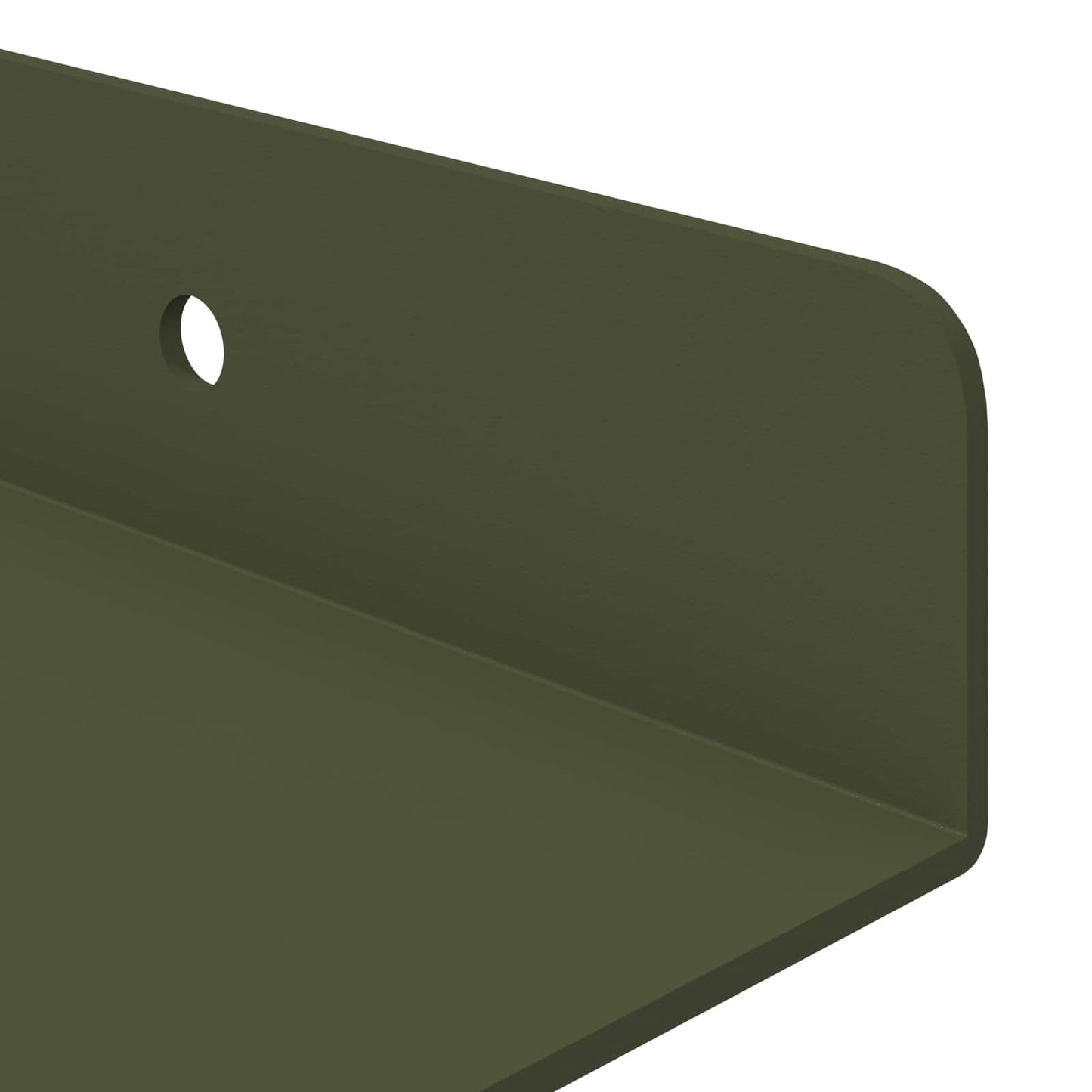 Wandplank met plank 2 pcs Olijf Groen 30 x 9 x 2,5 cm
