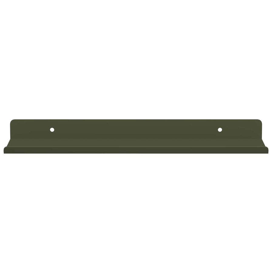 Drijvende plank Muurmontage 2 st Olijf Groen 30 x 9 x 2,5 cm