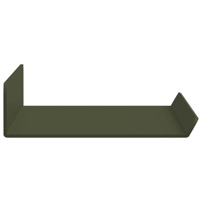 Wandplank met plank 2 pcs Olijf Groen 30 x 9 x 2,5 cm