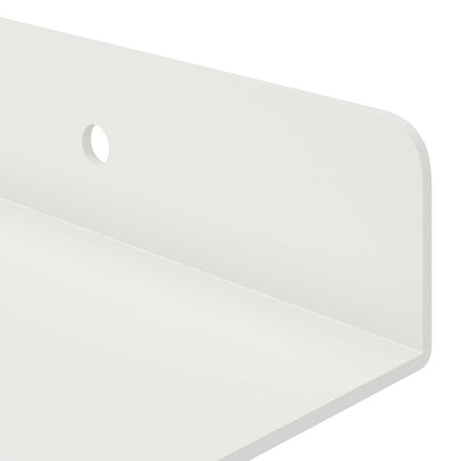 Wandplank met plank Wandgemonteerd 2 pcs Wit 30 x 9 x 2,5 cm
