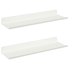 Wandplank met plank Wandgemonteerd 2 pcs Wit 30 x 9 x 2,5 cm