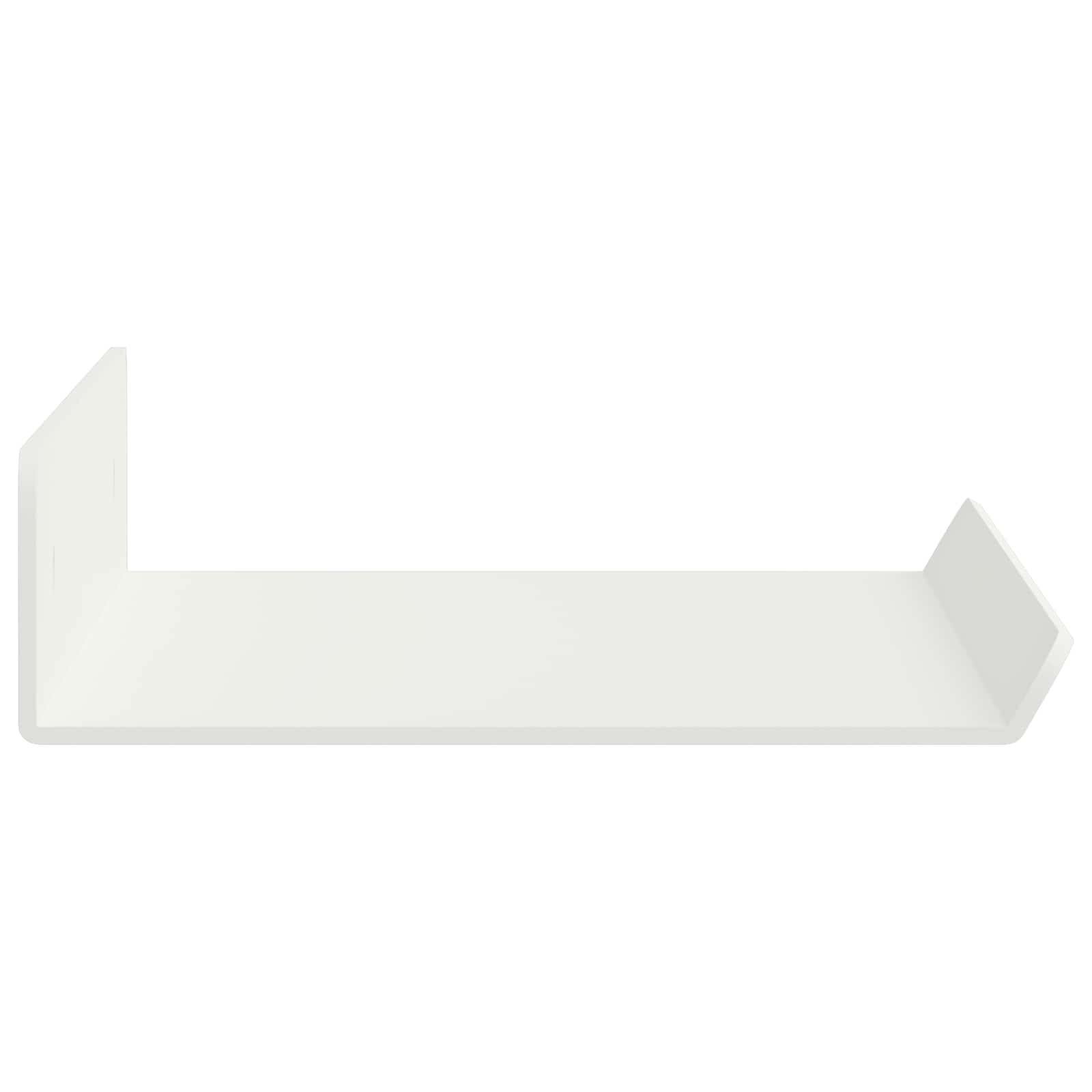 Wandplank met plank Wandgemonteerd 2 pcs Wit 30 x 9 x 2,5 cm