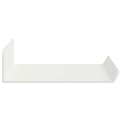 Wandplank met plank Wandgemonteerd 4 pcs Wit 30 x 9 x 2,5 cm