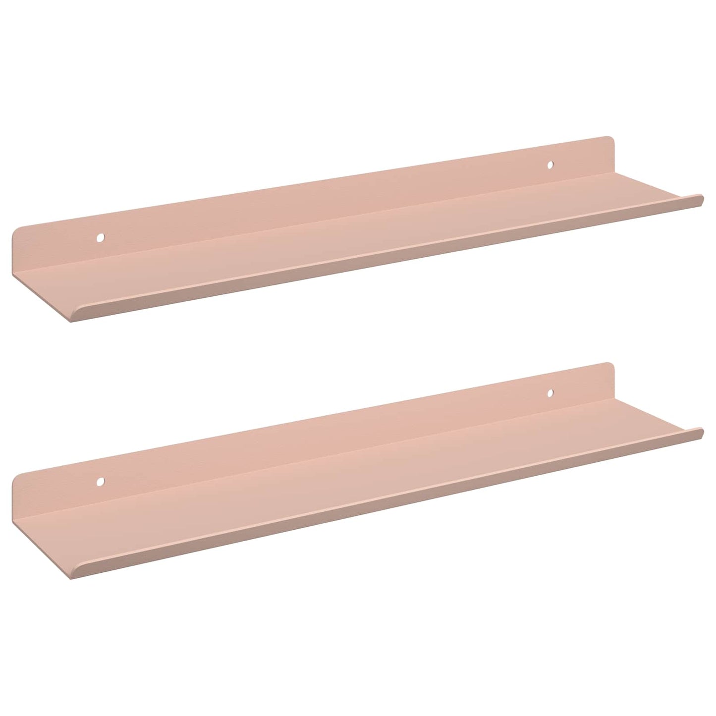 Wandplank met plank Wandgemonteerd 2 pcs Roze 40 x 9 x 2,5 cm
