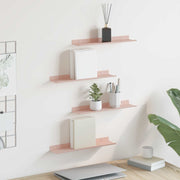 Wandplank 4 stuks roze 40x9x2.5 cm staal