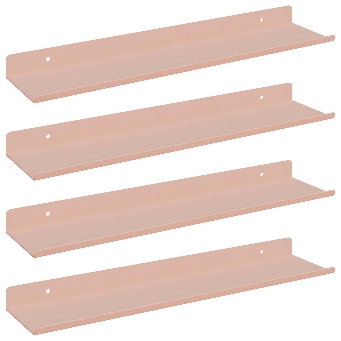 Wandplank met plank Wandgemonteerd 4 pcs Roze 40 x 9 x 2,5 cm