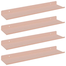 Wandplank met plank Wandgemonteerd 4 pcs Roze 40 x 9 x 2,5 cm