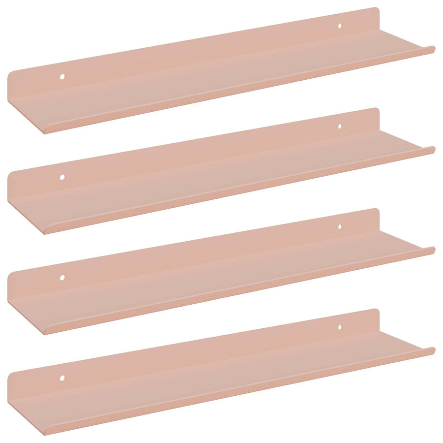 Wandplank met plank Wandgemonteerd 4 pcs Roze 40 x 9 x 2,5 cm