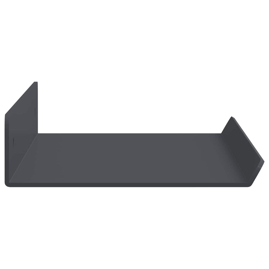 Wandplank met plank met opslag 2 pcs Antraciet 40 x 9 x 2,5 cm
