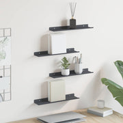 Wandplank staal antraciet 40x9x2,5 cm 4 stuks