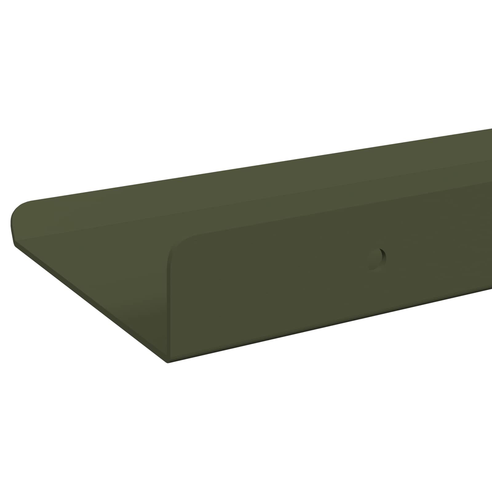 Wandplank met plank 2 pcs Olijf Groen 40 x 9 x 2,5 cm