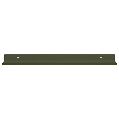 Wandplank met plank 2 pcs Olijf Groen 40 x 9 x 2,5 cm