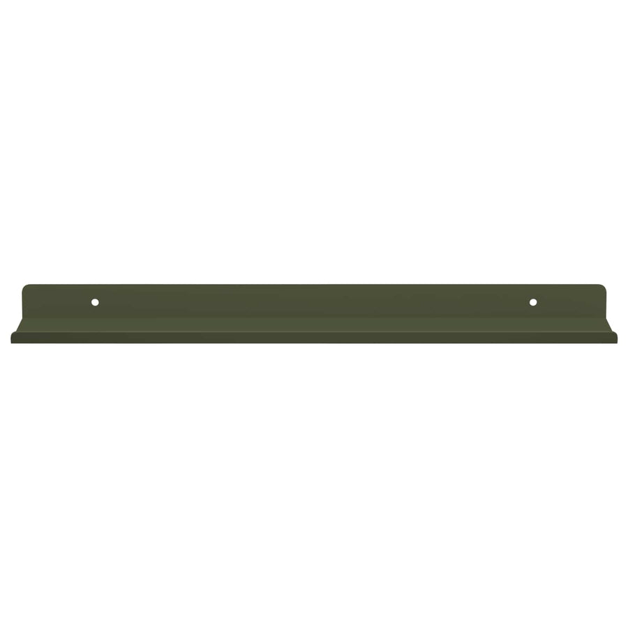 Wandplank met plank 2 pcs Olijf Groen 40 x 9 x 2,5 cm