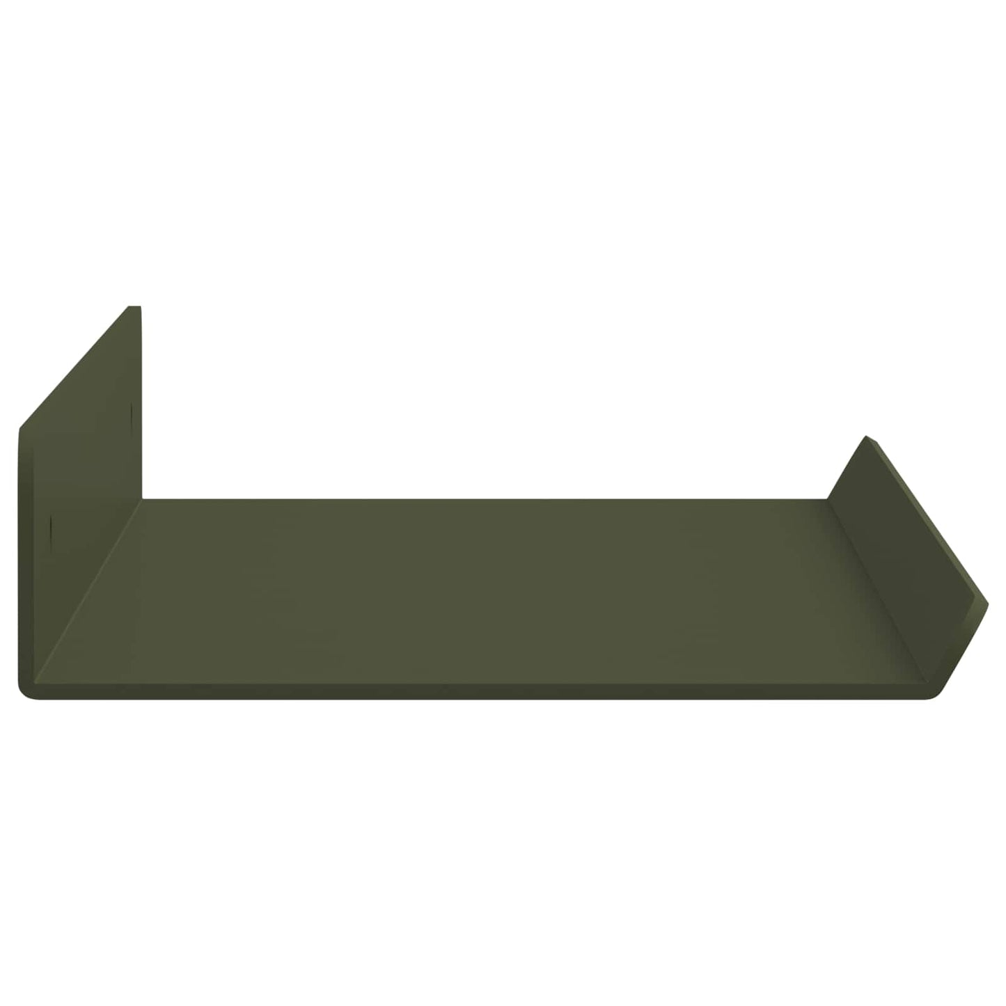 Wandplank met plank 2 pcs Olijf Groen 40 x 9 x 2,5 cm