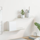 Floating Shelf Wall Mounted 2 pcs White 40 x 9 x 2.5 cm Steel