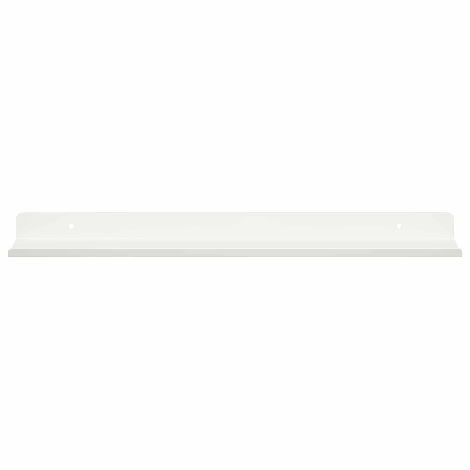 Wandplank met plank Wandgemonteerd 2 pcs Wit 40 x 9 x 2,5 cm
