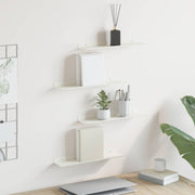 Wandplank 4 stuks 40x9x2,5 cm staal wit