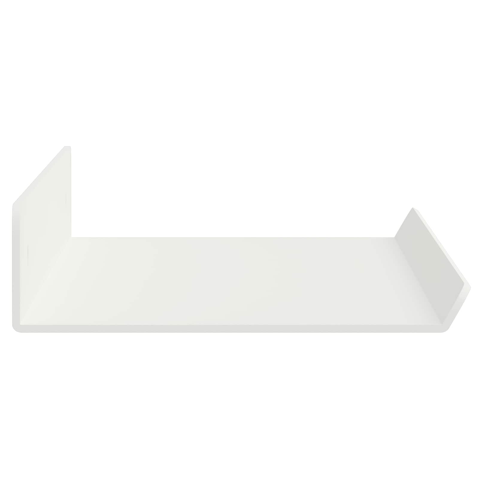 Wandplank met plank Wandgemonteerd 4 pcs Wit 40 x 9 x 2,5 cm
