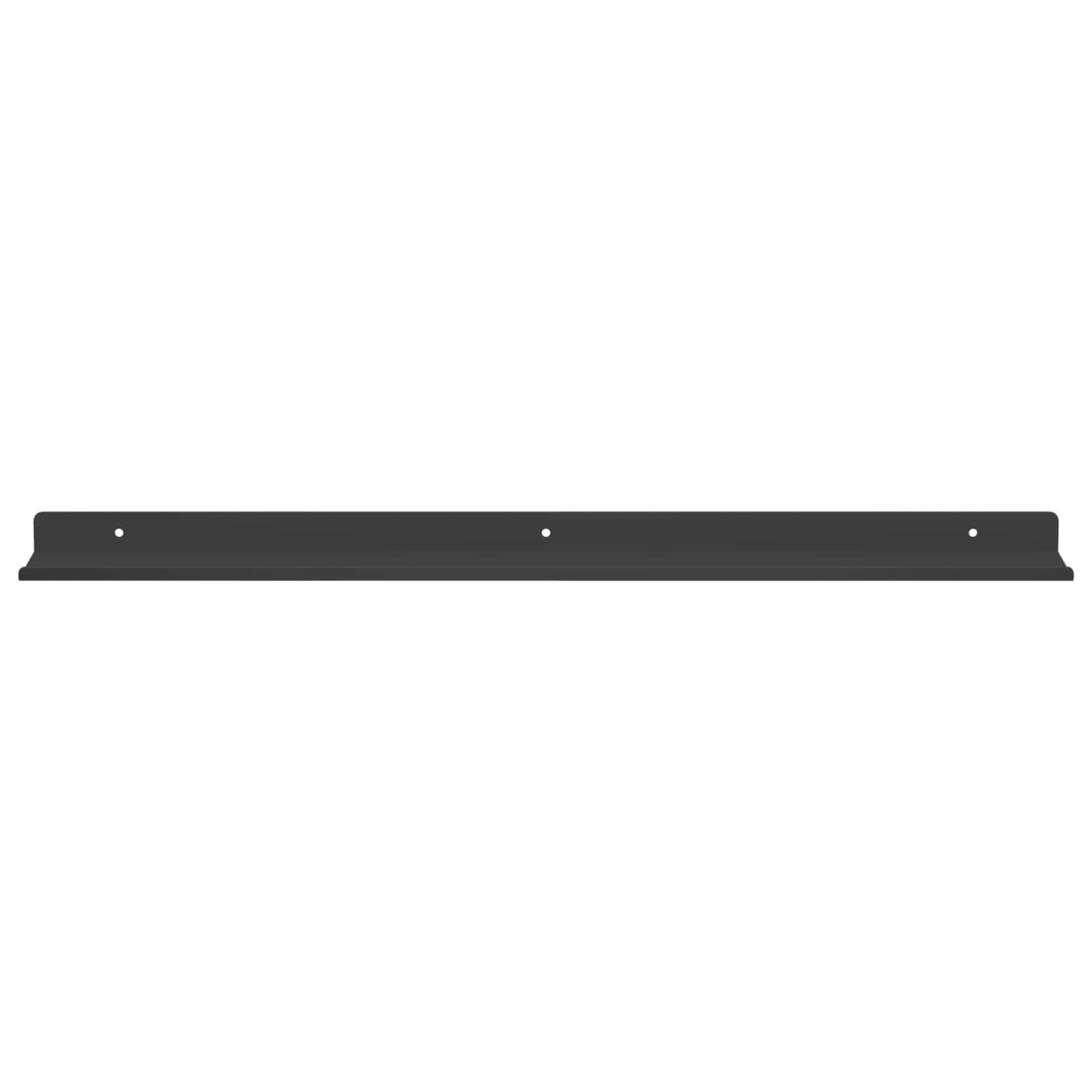 Wandplank met plank Wandgemonteerd 2 pcs Zwart 80 x 9 x 2.5 cm