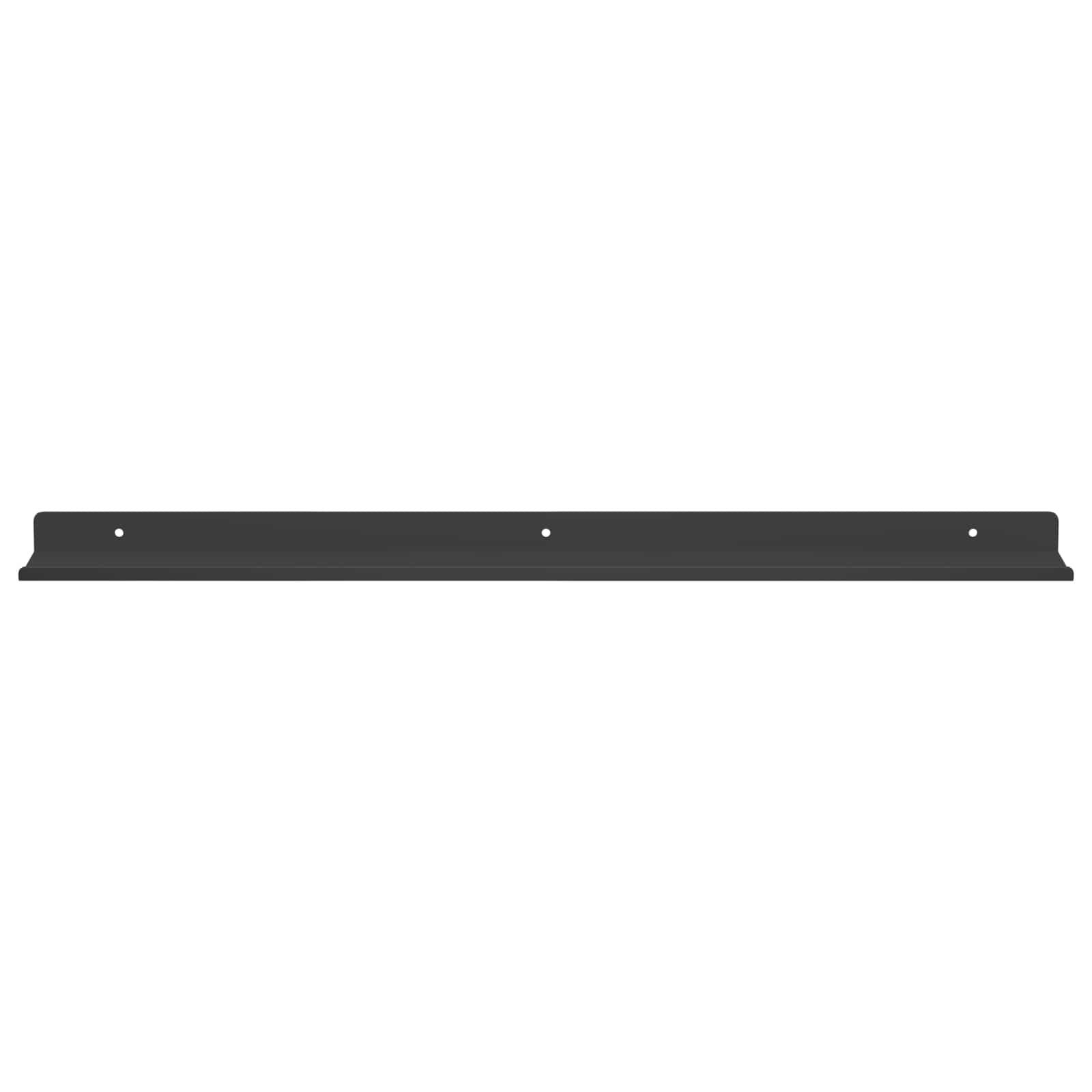 Wandplank met plank Wandgemonteerd 2 pcs Zwart 80 x 9 x 2.5 cm