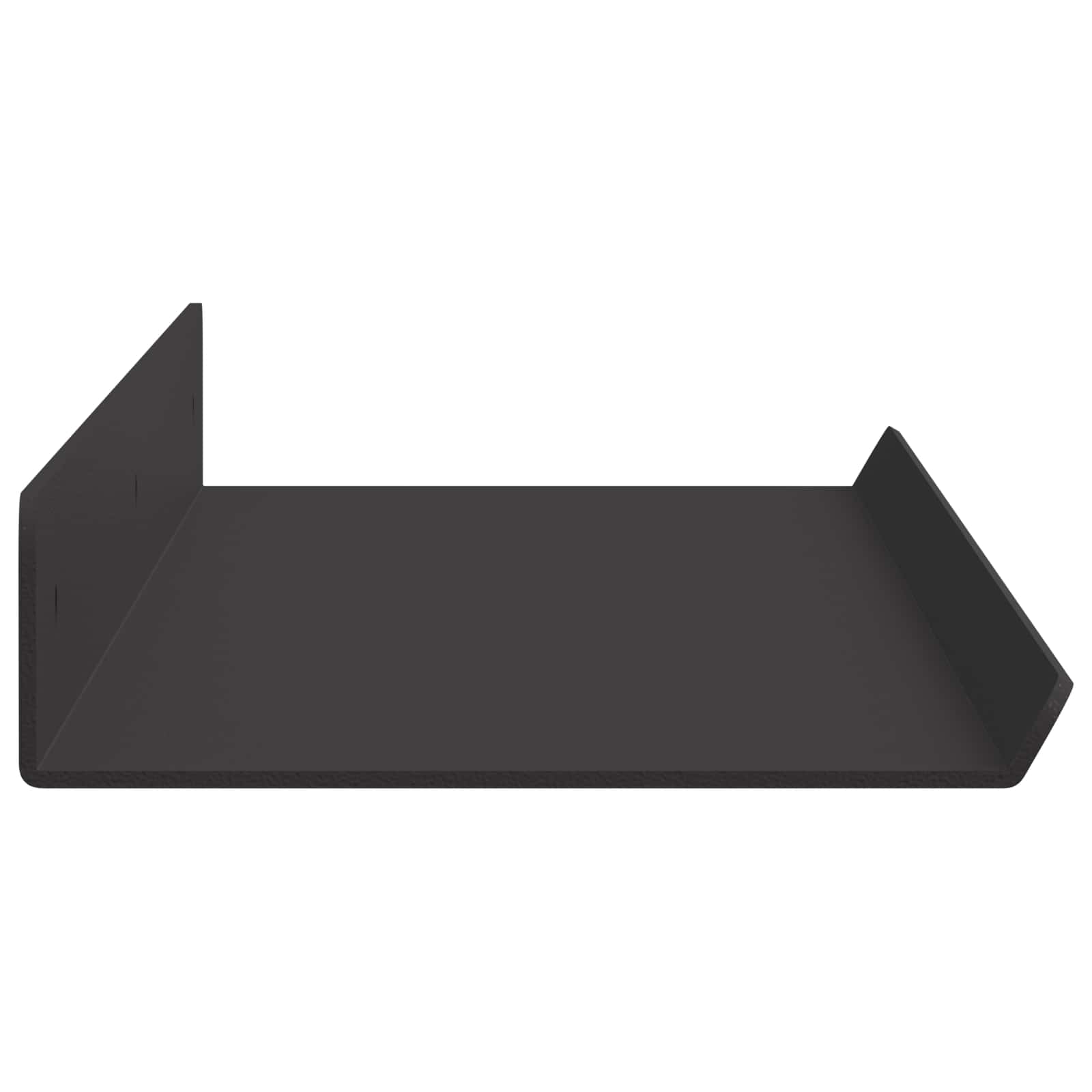 Wandplank met plank Wandgemonteerd 2 pcs Zwart 80 x 9 x 2.5 cm