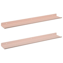 Wandplank met plank Wandgemonteerd 2 pcs Roze 60 x 9 x 2,5 cm
