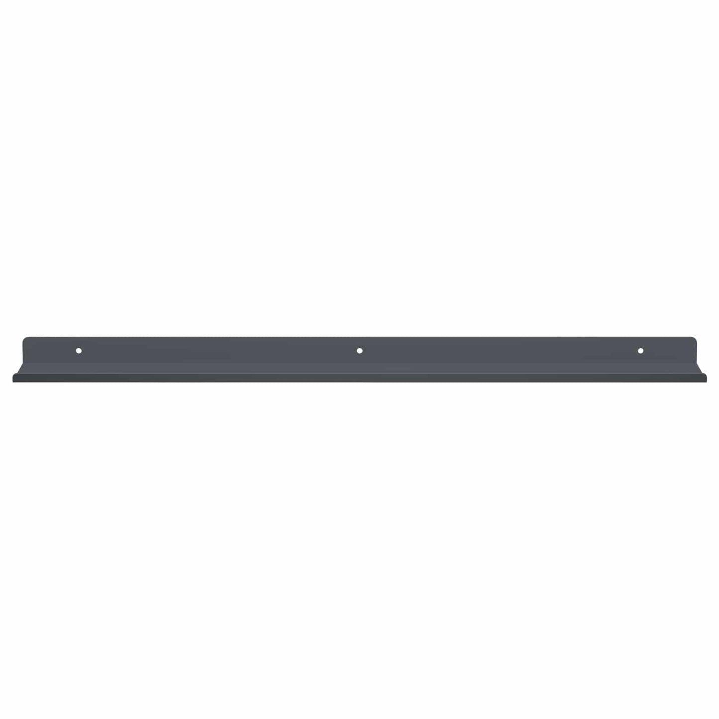Wandplank met plank met opslag 2 pcs Antraciet 60 x 9 x 2,5 cm
