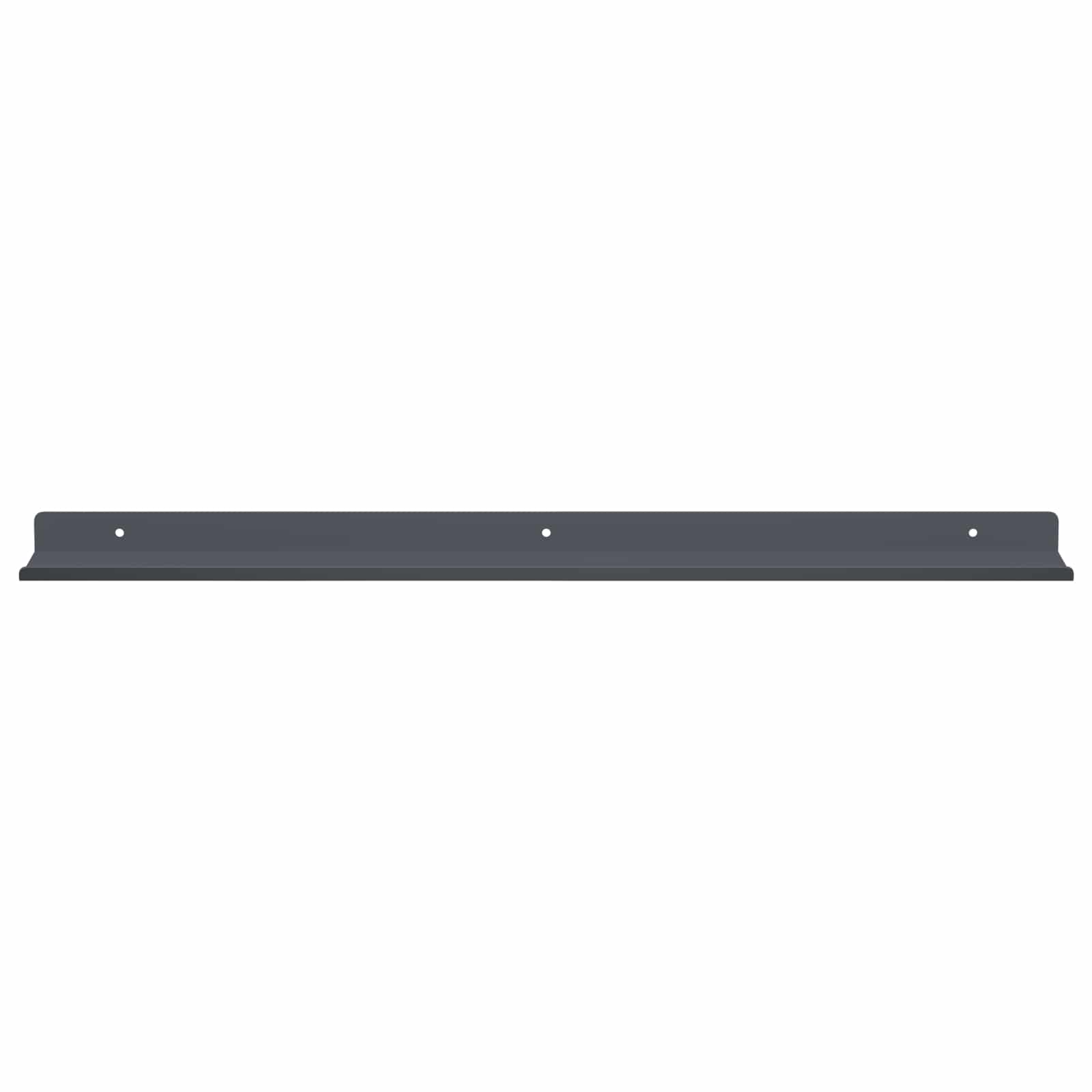 Wandplank met plank met opslag 2 pcs Antraciet 60 x 9 x 2,5 cm