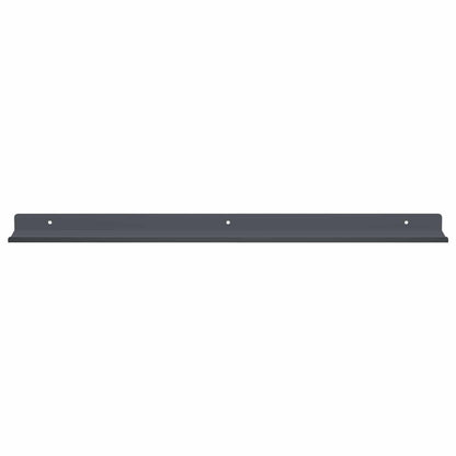 Wandplank met plank met opslag 2 pcs Antraciet 60 x 9 x 2,5 cm