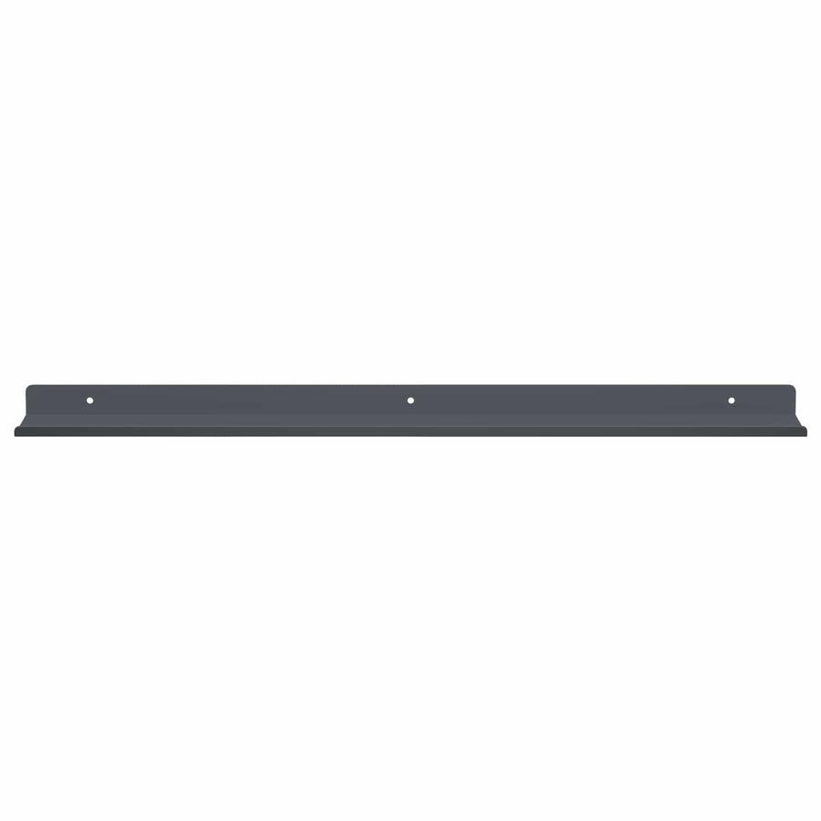 Wandplank met plank met opslag 2 pcs Antraciet 60 x 9 x 2,5 cm