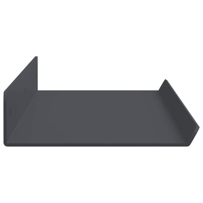 Wandplank met plank met opslag 2 pcs Antraciet 60 x 9 x 2,5 cm