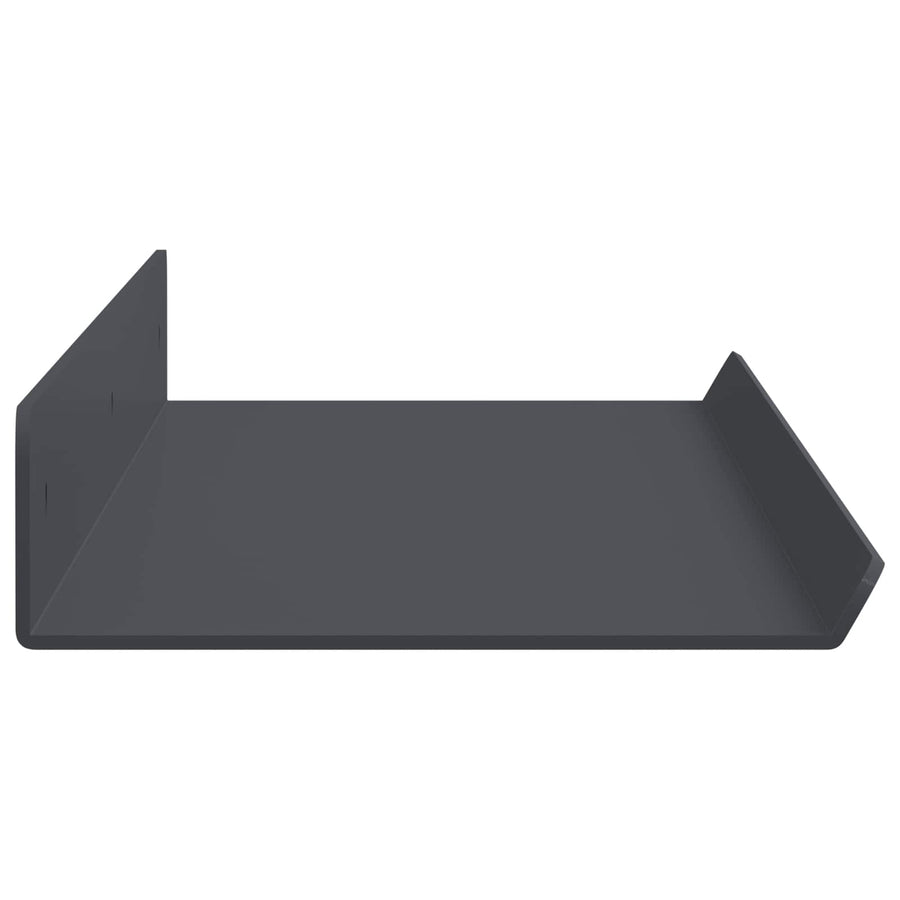 Wandplank met plank met opslag 2 pcs Antraciet 60 x 9 x 2,5 cm