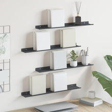 Wandplank met plank met opslag 4 pcs Antraciet 60 x 9 x 2,5 cm