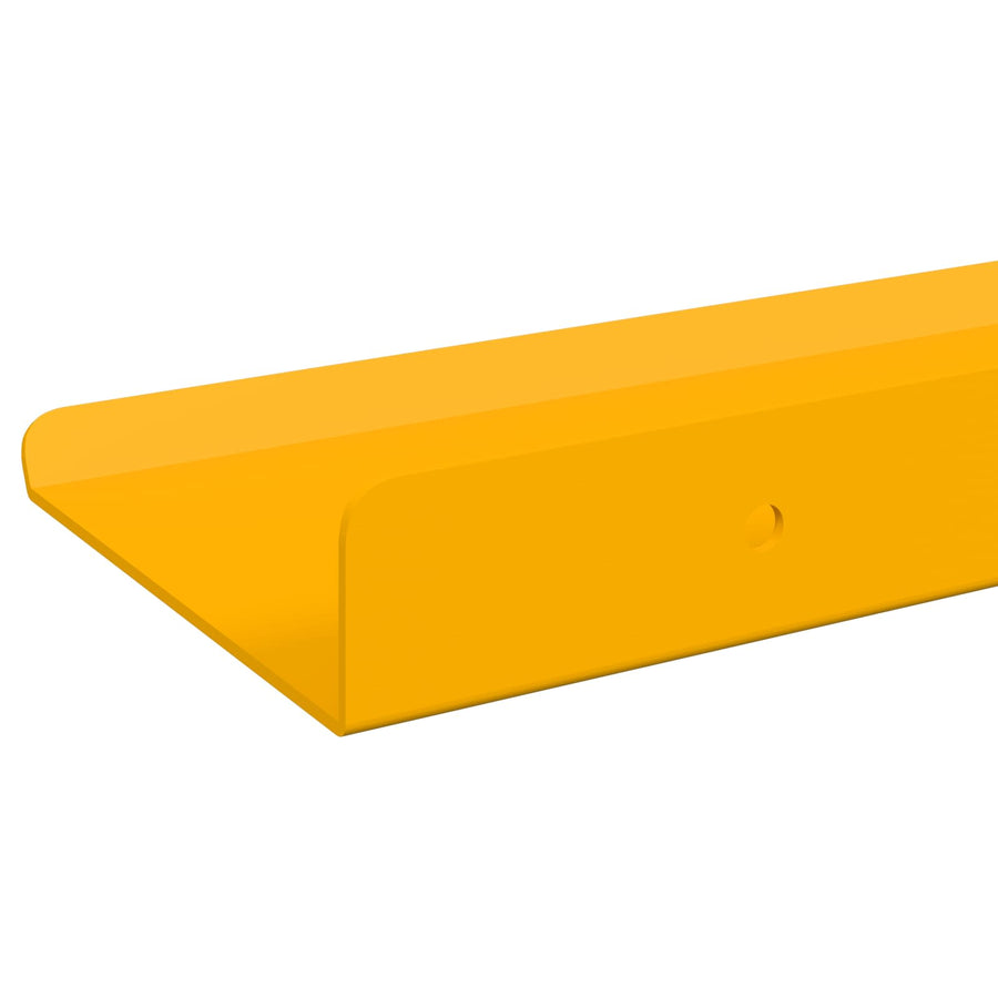 Wandplank met plank 4 pcs Mosterdgeel 60 x 9 x 2,5 cm