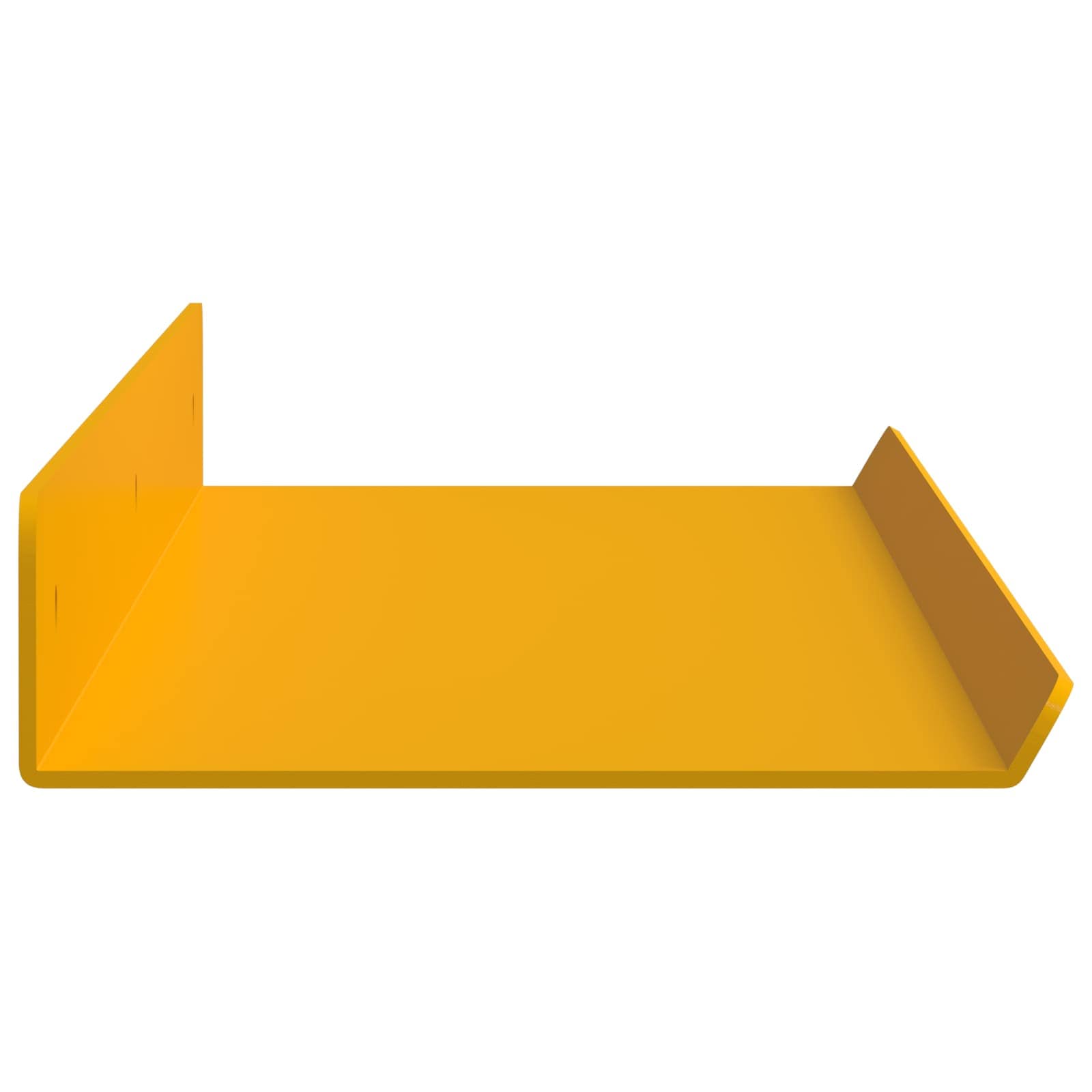 Wandplank met plank 4 pcs Mosterdgeel 60 x 9 x 2,5 cm