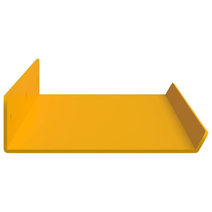 Wandplank met plank 4 pcs Mosterdgeel 60 x 9 x 2,5 cm