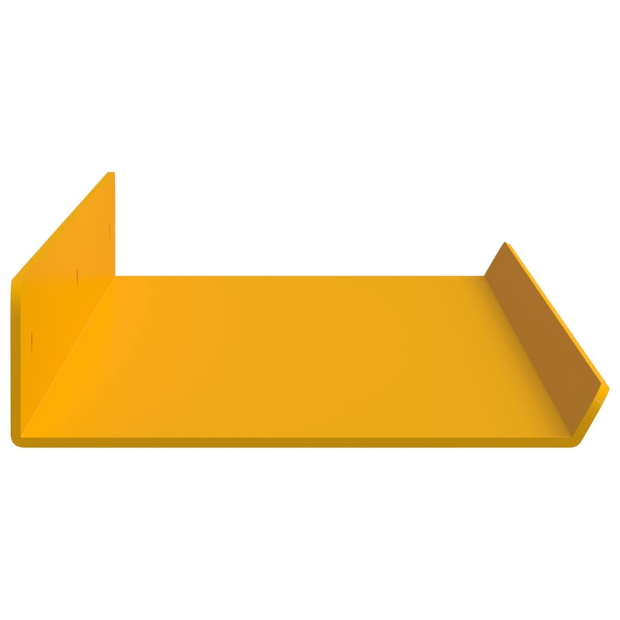 Wandplank met plank 4 pcs Mosterdgeel 60 x 9 x 2,5 cm
