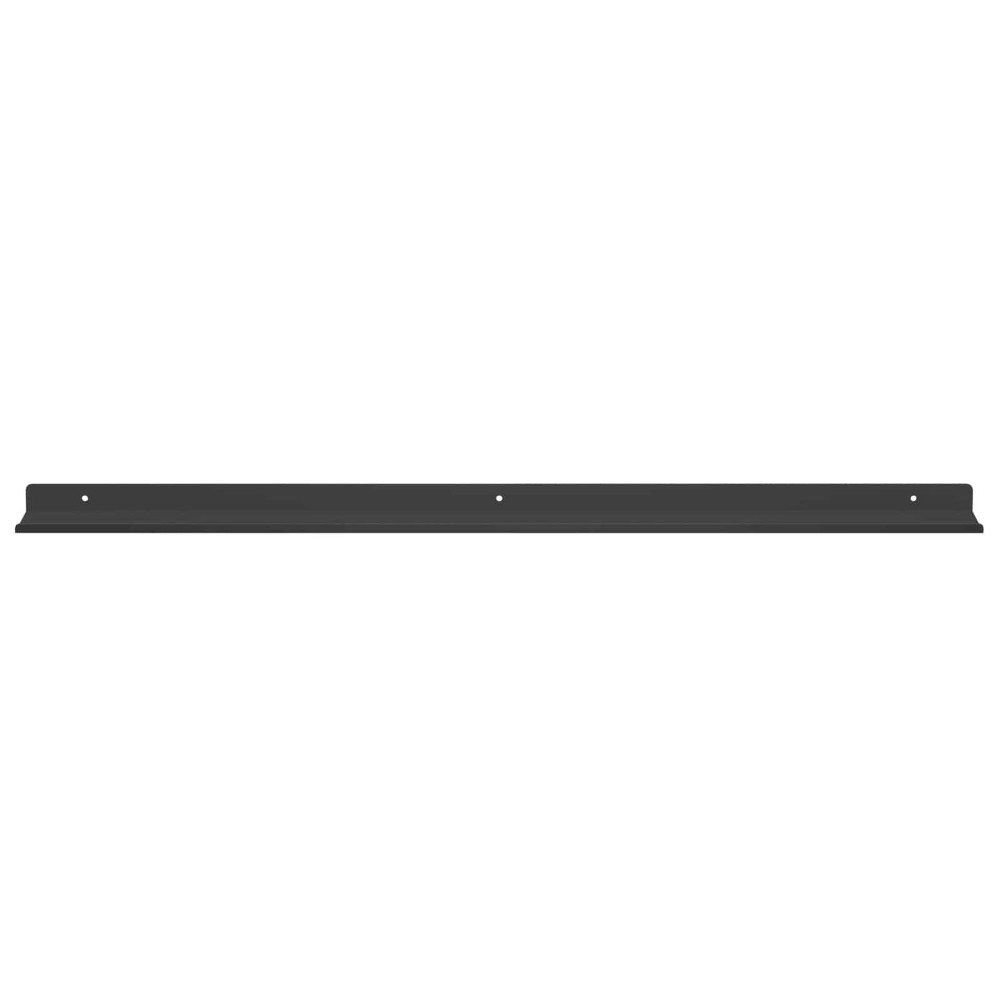 Wandplank met plank Wandgemonteerd 2 pcs Zwart 80 x 9 x 2,5 cm