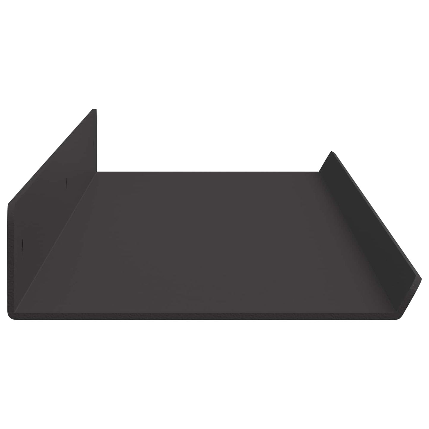 Wandplank met plank Wandgemonteerd 2 pcs Zwart 80 x 9 x 2,5 cm