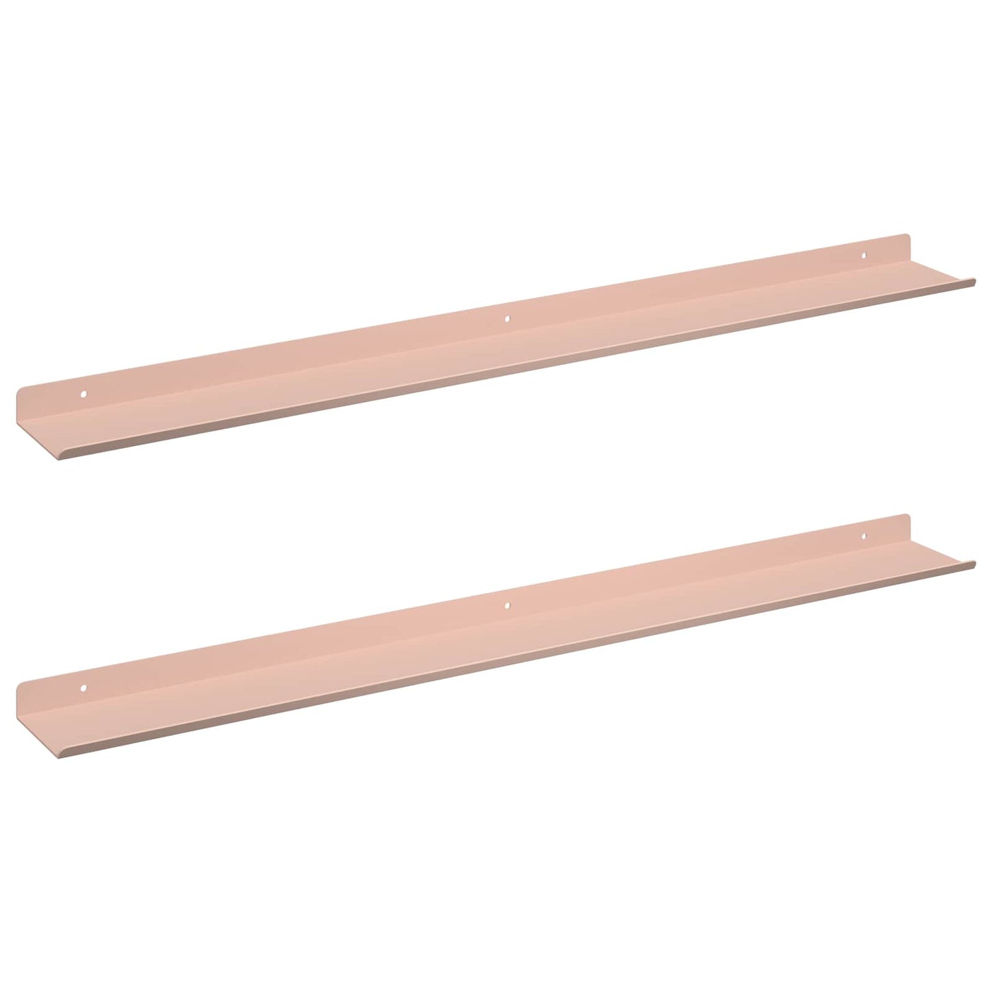 Wandplank met plank Wandgemonteerd 2 pcs Roze 80 x 9 x 2,5 cm