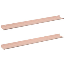Wandplank met plank Wandgemonteerd 2 pcs Roze 80 x 9 x 2,5 cm