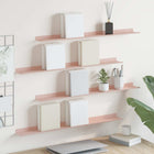 Floating Shelf Wall Mounted 4 pcs Pink 80 x 9 x 2.5 cm Steel