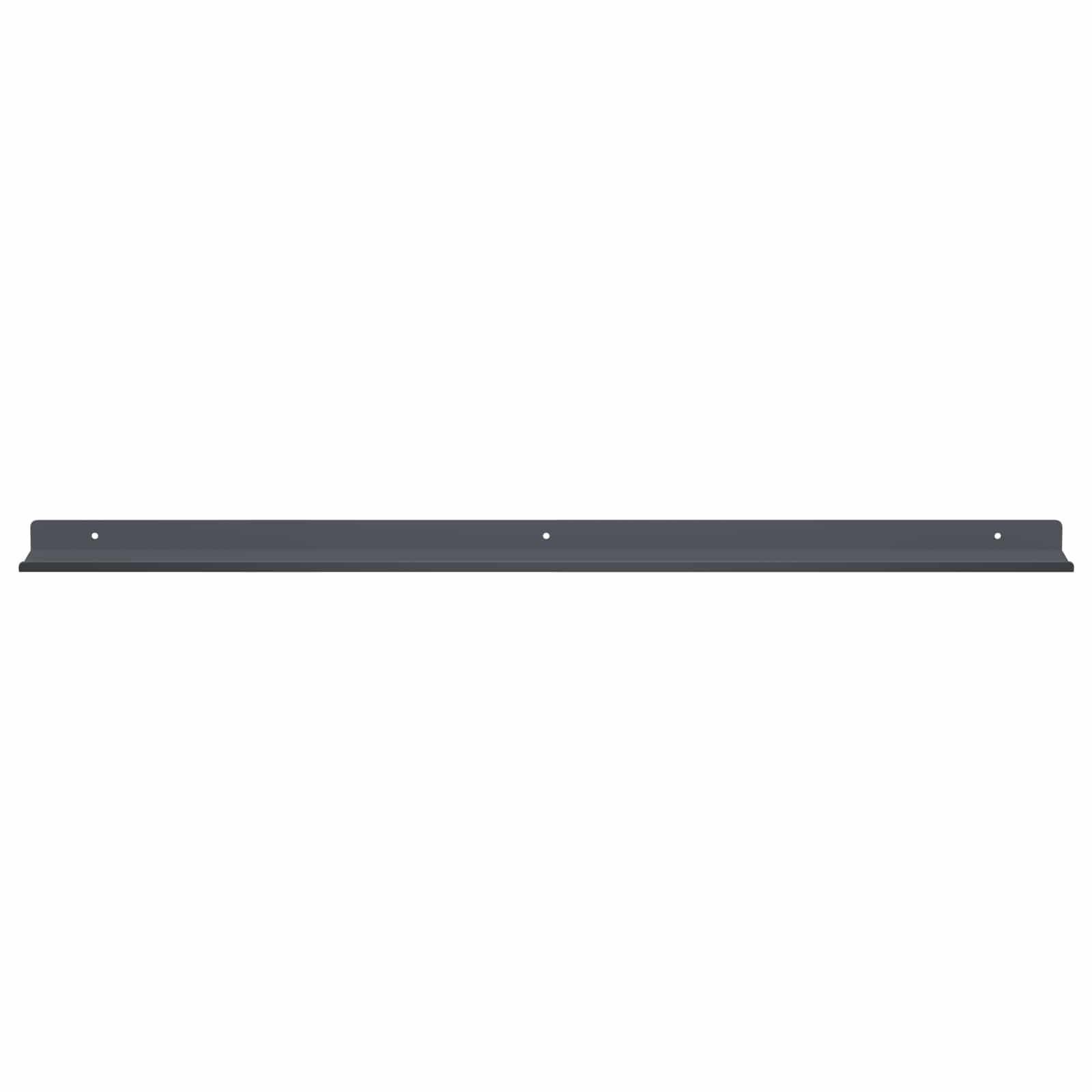 Wandplank met plank met opslag 2 pcs Antraciet 80 x 9 x 2,5 cm