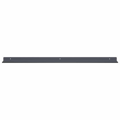 Wandplank met plank met opslag 2 pcs Antraciet 80 x 9 x 2,5 cm